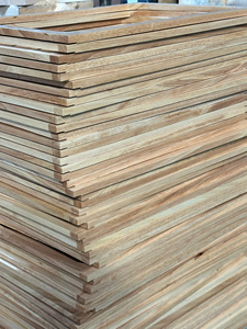 Organisateur de déchets pour armoire de cuisine, support coulissant pour poubelle avec base en bois, système de rail lisse, poubelle non incluse - Product Image 4