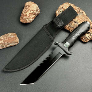 มีดพับสแตนเลสคมกริบ สีดำล้วน สำหรับพกพา EDC ใช้ในกิจกรรมกลางแจ้ง ตั้งแคมป์ และป้องกันตัว - Product Image 2