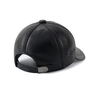 Casquette Gavroche Unisexe en Cuir de Vachette Véritable, Réglable, Respirante, Quatre Saisons, Décontractée, Classique, Style Golf, Ivy, Gatsby, Couleur Unie - Product Image 2