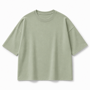 Camiseta Blanca Oversize de Algodón para Hombre, Manga Corta, Cuello Redondo, Estilo Casual, Tejido Jersey, Color Liso, Personalizable con Logotipo, OEM, Streetwear - Product Image 6