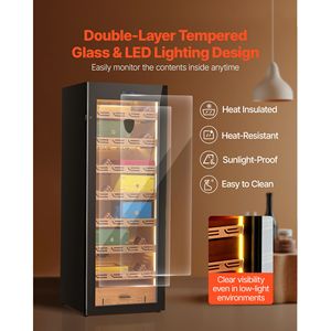 Humidor Elettrico per Sigari da 288L, 1700 Pezzi, Raffreddamento a Compressore, Umidità e Temperatura Costanti per Uso Domestico - Product Image 6
