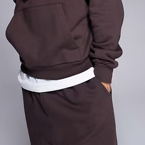 Survêtement unisexe noir coupe-vent respirant décontracté 2-en-1 à manches longues avec fermeture éclair, couleur unie, col à capuche, coupe ample, hiver - Product Image 6
