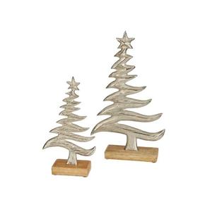 Centro de Mesa Navideño Metálico Blissful con Base de Madera, Decoración Festiva y Tranquila para la Experiencia Gastronómica de Invierno - Product Image 1