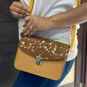 กระเป๋าถือหนังแท้สีเมทัลลิคหนังแท้มีสไตล์กระเป๋าถือหนังคุณภาพสูงสำหรับผู้หญิงกระเป๋าสะพายข้างสีสันสดใส - Product Image 3