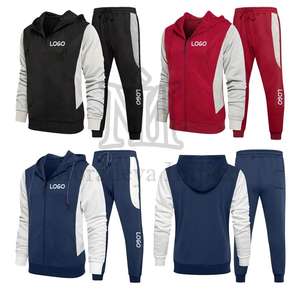 Chándal con logotipo personalizado para hombre, conjunto de pantalones de chándal y Sudadera con capucha, conjunto de chándal informal ajustado para entrenamiento, conjuntos de chándal - Product Image 4