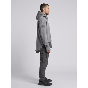 Veste à capuche techwear tendance pour homme, Power Stretch Pro, coupe oversize, style streetwear, résistante à l'eau, toile, taille XS, étiquette OEM personnalisée - Product Image 3