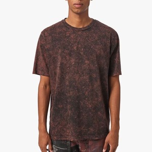 Camiseta de Manga Corta Oversize para Hombre, Estilo Tie-Dye, Cuello Redondo, Estilo Urbano, Algodón Jersey, Corte Regular - Product Image 3