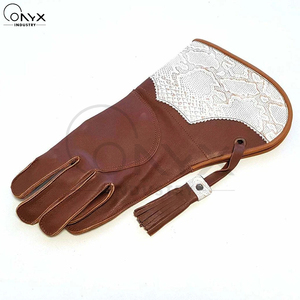Gants de fauconnerie en cuir épaissi anti-morsure pour la manipulation des animaux, vente en gros, mitaines d'entraînement à manches longues pour femmes - Product Image 4