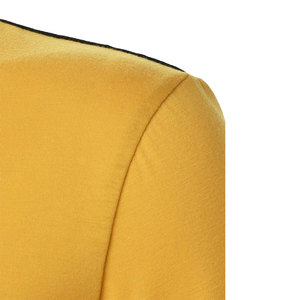 T-shirt Homme Jaune et Noir 100% Coton à Manches Courtes Tricoté Coupe Droite Décontracté avec Logo Avant Séchage Rapide Design Uni - Product Image 6