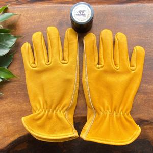 Guantes de Soldadura de Cuero Personalizados a Precio de Fábrica, Piel de Vacuno Dividida, Resistentes al Calor, Largos, de Seguridad, para Trabajo, Bolsas y Estuches LWG-0006 - Product Image 1
