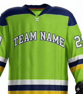 Fournisseur de maillots de hockey sur glace OEM |   Uniformes de hockey respirants 100% polyester en gros |   Logo personnalisé pour équipe et vêtements décontractés - Product Image 3