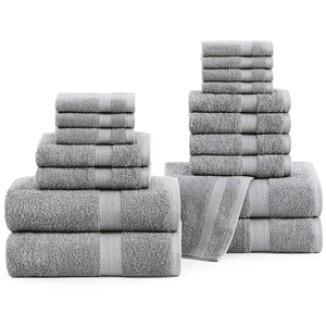 Juego de Toallas de Baño Premium 100% Algodón, Gris Sólido, Rectangulares, Tejidas, Suaves, Absorbentes, de Secado Rápido, Estilo Liso, con Nombre de Marca Personalizado, para Playa - Product Image 3