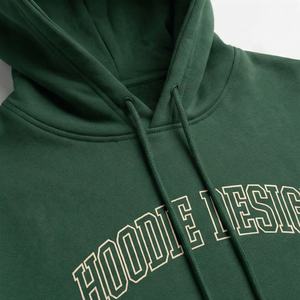 Sweat-shirt à capuche en coton écologique brodé, coupe oversize, style veste, polaire, chaud et durable pour homme - Product Image 4