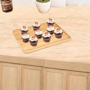 Bandeja de Servir de Madera Premium con Asas |   Bandeja de Desayuno de Bambú para Café y Aperitivos - Product Image 3