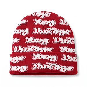 Custom All Over Print Logo Beanies Acrylic High Quality Knit Premium Beanie <b>Hat</b> with OEM Services manufacturer - Product Image 1