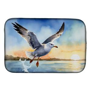 14 X 21\" Multicolor Gull Flying Low Dish <b>Drying</b> <b>Mat</b> Absorbent Countertop Dish Drainer Pad <b>Kitchen</b> Counter <b>Mats</b> & Pads - Product Image 1