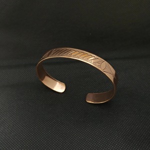 Brazalete de Cobre Sólido Hecho a Mano, Ajustable, Unisex, Bonito, Minimalista, Joyería Curativa para Fiestas, Regalo de Moda para Mujer - Product Image 5