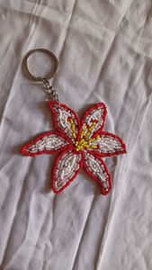 Luxury Handmade Embroidery Beaded <b>Keychain</b> with Artistic Floral Embroidery Perfect for Keys Handbags Backpacks and Gifts - Product Image 2