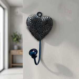 Heart Shape Metal Wall <b>Hook</b> Vintage Style Anti Rust <b>Coat</b> Hanger <b>Single</b> <b>Hook</b> for Clothing - Product Image 1