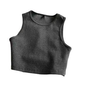 Top Corto Personalizado de Cintura Alta y Ajuste Delgado, Top Corto Elástico sin Mangas para Mujer, Top Corto Transpirable y con Soporte - Product Image 6