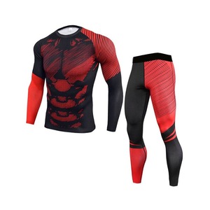 Long Sleeves Men Training Wear Sports Compression Sets / Latest Design New Arrival Fitness Compression Sets for Men - Product Image 1