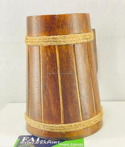 แก้วน้ำดื่มทำจากไม้รูปทรงสง่างามพิมพ์โลโก้ได้ตามต้องการจากอินเดียจากอินเดีย - Product Image 3