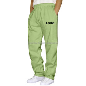 Pantalones de chándal de cintura alta de lona elásticos y cómodos para hombre, pantalones de uso diario con cintura elástica y bolsillos con cremallera, talla XL - Product Image 4