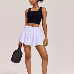 Mid Waist Tennis Skirt Women Athletic Golf Skirts Built In Shorts Pockets Pleated Sports Skirt Breathable Workout Running - Product Image 4