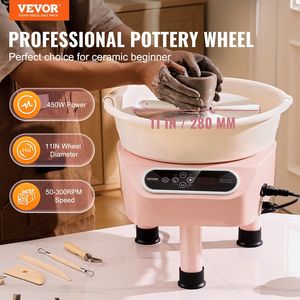 Ruota in ceramica a trazione diretta da 11 pollici 450W rotella elettrica in ceramica che forma la macchina 3 gambe di supporto fai da te Craft Pink Pottery Wheel - Product Image 2