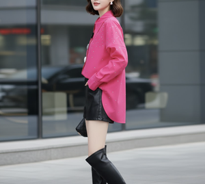 OEM ODM Vente en gros de vêtements Chemises pour femmes Fabricant de vêtements au Vietnam Vêtements pour femmes Étiquette personnalisée Tissu personnalisé - Product Image 4