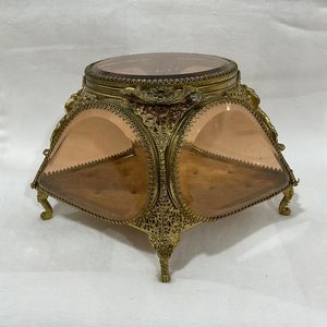 Boîte de rangement de vanité en laiton et aluminium, décorative et prestigieuse, pour hôtels et décoration de table à domicile - Product Image 2