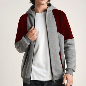Sudaderas con capucha extragrandes de algodón grueso para hombre, estilo streetwear, personalizadas, con cremallera, de talla grande, venta al por mayor - Product Image 3