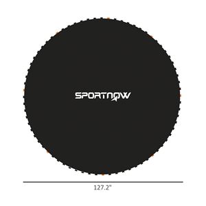 "12FT <b>Trampoline</b> Replacement Mat for 72 V Hooks & 5.5" Springs (Spring & Frame Not Included)-Black" - Product Image 3