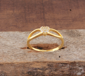 Luxury Gold Plated Heart Shape Cubic Zirconia <b>Ring</b> Sparkly <b>CZ</b> Romantic Love Engagement Wedding Band <b>Ring</b> Women Wholesale Jewelry - Product Image 2