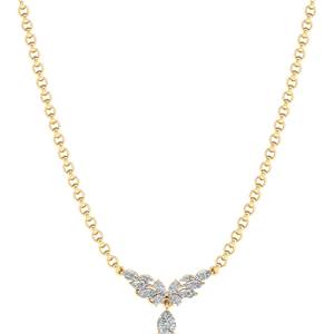 REYES - Collar Delicado de Alta Calidad en Oro Sólido de 14K con Corte de Pera y Moissanita de 4.25 Quilates, Regalo de Boda de Lujo, Joyería Fina - Product Image 5