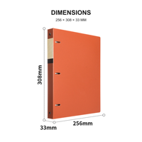 Classeur A4 personnalisé avec logo, 4 anneaux, couleurs Morandi, classeur en plastique durable, sans acide, résistant aux intempéries, pour fournitures de bureau et scolaires