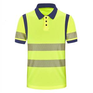 เสื้อโปโลสะท้อนแสงสีส้มดำคุณภาพสูงสำหรับงานความปลอดภัย มองเห็นได้ชัดเจน พร้อมโลโก้สั่งทำพิเศษสำหรับผู้ชาย - Product Image 5