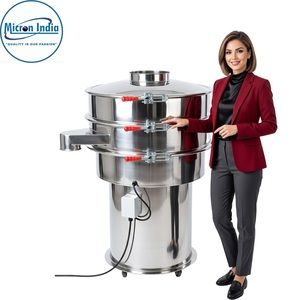 Machine de criblage vibratoire numérique automatique de qualité alimentaire Micron India avec composants PLC et garantie de 2 ans pour poudres industrielles et papier - Product Image 2
