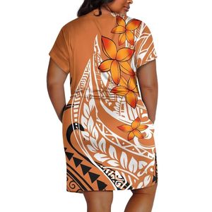 Vestido Puletasi Samoano Tribal Polinesio, Vestido Mumu Fijiano para Fiesta o Boda con Bolsillos - Product Image 2