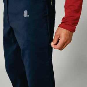 Pantalones Casuales Azul Oscuro para Hombre, Cintura Elástica, Transpirables, de Poliéster, Corte Recto, con Logotipo en la Pierna Derecha, para Otoño - Product Image 6