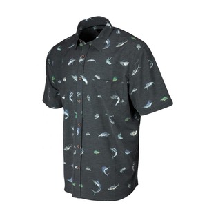 เสื้อตกปลาแขนสั้นผู้ชาย ลายปลาพิมพ์ลาย UPF 50 แห้งเร็ว โพลีเอสเตอร์ สำหรับกิจกรรมกลางแจ้ง - Product Image 4