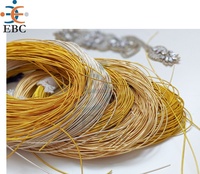 Fil à broder de haute qualité en gros, accessoires de bijouterie, fil métallique en cuivre spiralé carré doré argenté