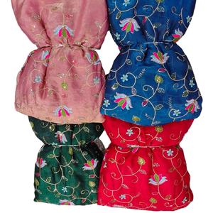 High Quality HONEY LACE Floral Embroidery Georgette Lace <b>Fabric</b> Wedding Dress Luxury <b>Beaded</b> Embroidery Jacquard Tulle <b>Fabric</b> - Product Image 1