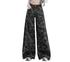 Pantalones Vaqueros Anchos de Mezclilla para Mujer, Estilo Americano, Retro, de Cintura Alta, Holgados, Modernos y Casuales, con Tela Suave - Product Image 3