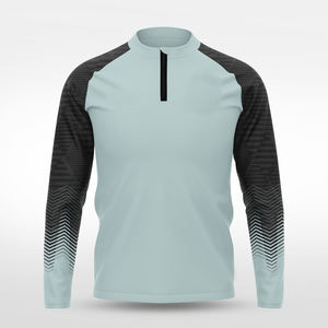 Veste de coach personnalisée à fermeture éclair 1/4, patchwork par sublimation, pour homme, en nylon et polyester léger, pour sports de plein air et entraînement - Product Image 5