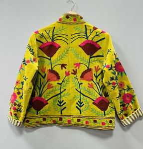 Velvet <b>Jacket</b>, Hand Embroidered Velvet Suzani <b>Jacket</b> Boho Women's Boho <b>Hippie</b> <b>Jacket</b> One size fits All Embroidered Suzani - Product Image 5
