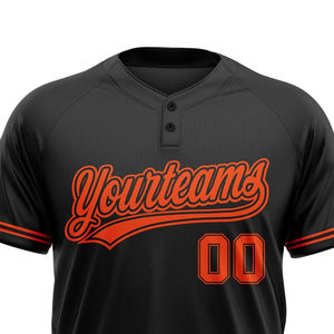 Maillot de baseball personnalisé de haute qualité avec logo imprimé, léger, à deux boutons, manches courtes, uni, unisexe, respirant pour le softball - Product Image 2