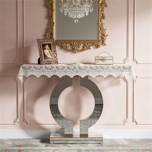 Consolle Moderna ed Elegante con Specchio, Spazio Espositivo per Divano e Area di Stoccaggio - Product Image 2