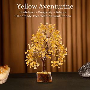 Árbol de la Vida de Cristal de Aventurina Amarilla al por Mayor con Alambre Dorado, Piedras Curativas, Decoración para el Hogar - Product Image 5