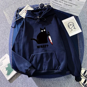 Sweat-shirt à capuche imprimé chat mignon pour femme 2026 – Nouvelle collection, pull à manches longues pour l'automne, confortable pour la maison et l'extérieur, style décontracté - Product Image 2